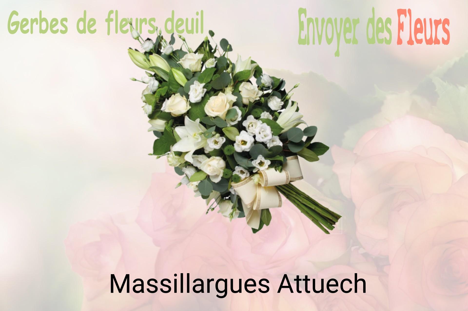 Gerbe de fleurs de deuil livrée à Massillargues-Attuech